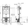 Комплект инсталляции ALCAPLAST SET 3v1 AM101/1120-31 RU M70-001 для установки унитаза