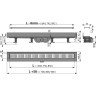 Водоотводящий желоб ALCAPLAST APZ30-850M с порогами для перфорированной решетки и фиксированным воротником к стене